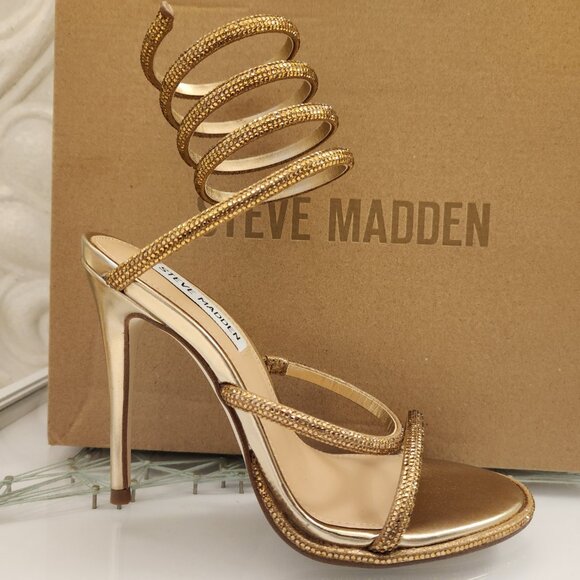 Steve Madden Women's Exotica Ankle Wrap Stiletto Dress Sandals. NIB. Size 6 - Picture 5 of 14